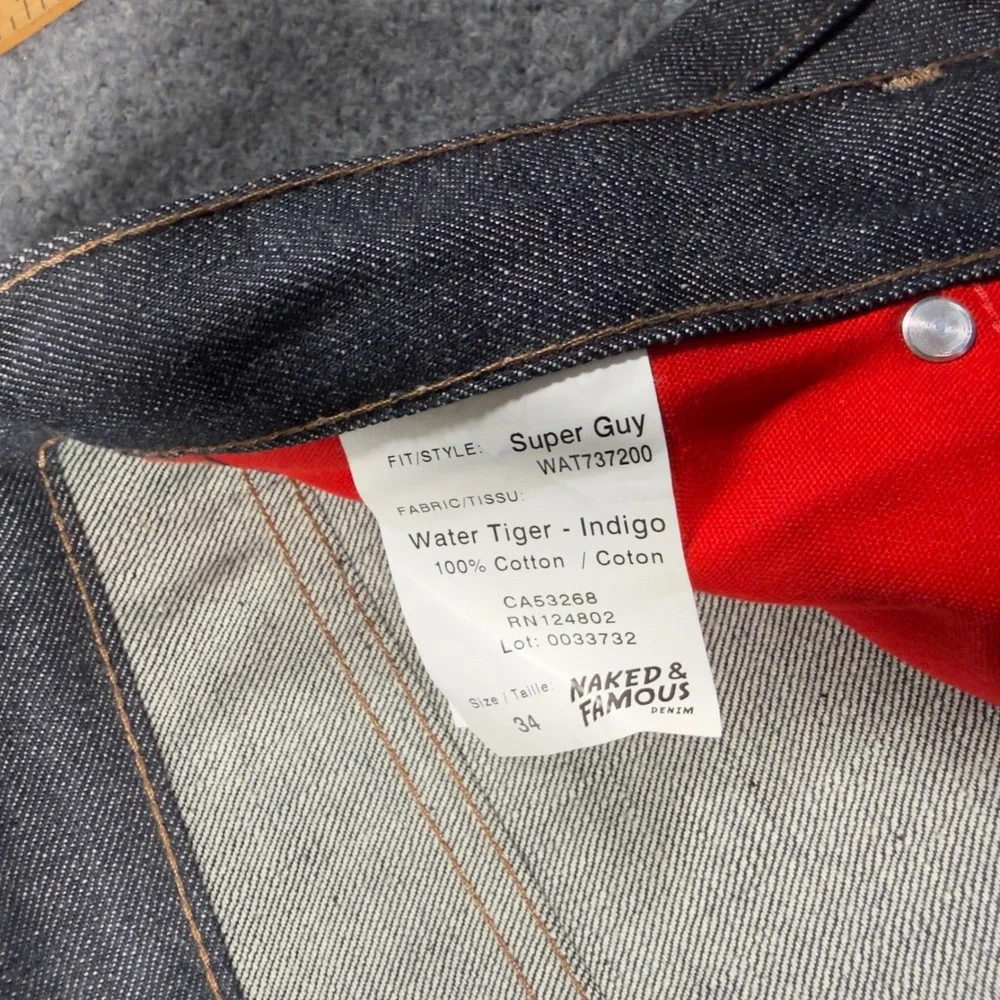 Naked & Famous Selvedge Super Guy Cut-Off Denim Shorts Mens 34 Indigo  Raw Hem